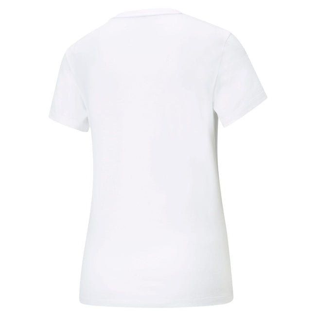 White - Back - Puma Womens-Ladies Essential Logo T-Shirt