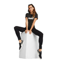 Black - Close up - Puma Womens-Ladies Essential Logo T-Shirt