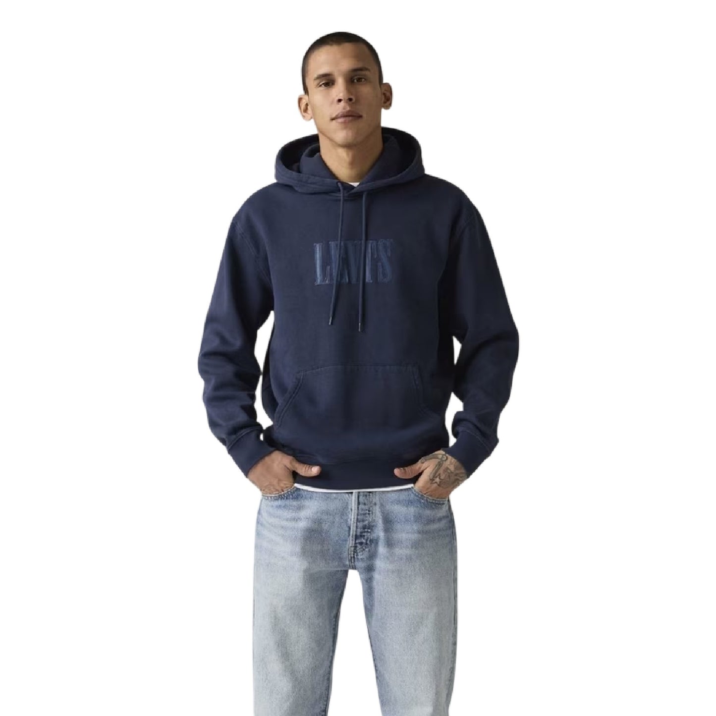 Navy Blazer - Lifestyle - Levis Mens Logo Polycotton Hoodie