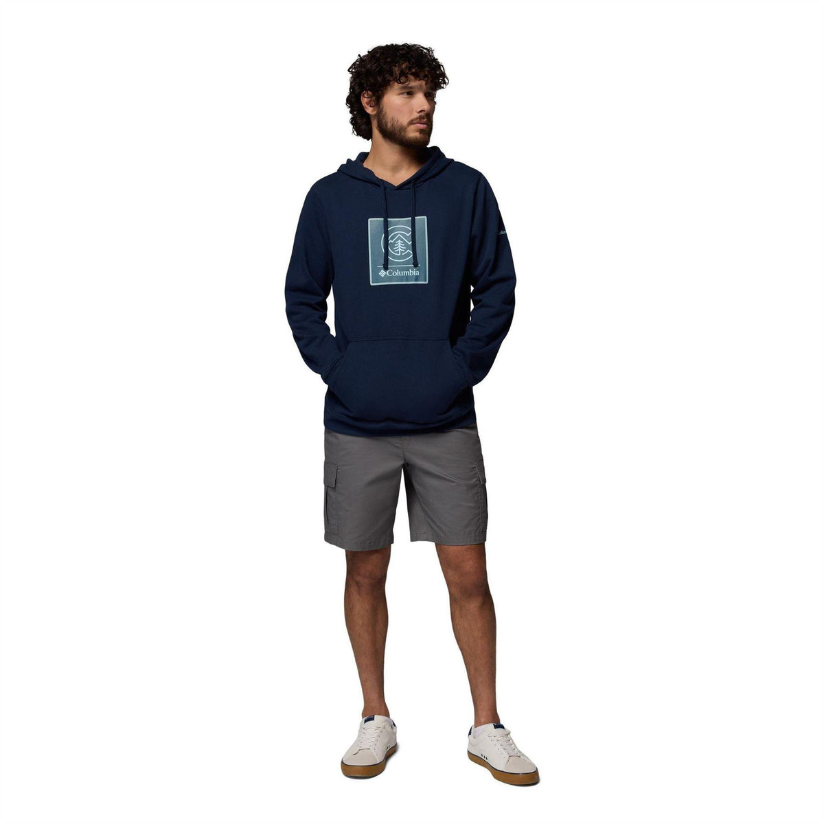 Collegiate Navy - Lifestyle - Columbia Mens Trek Graphic Print Hoodie