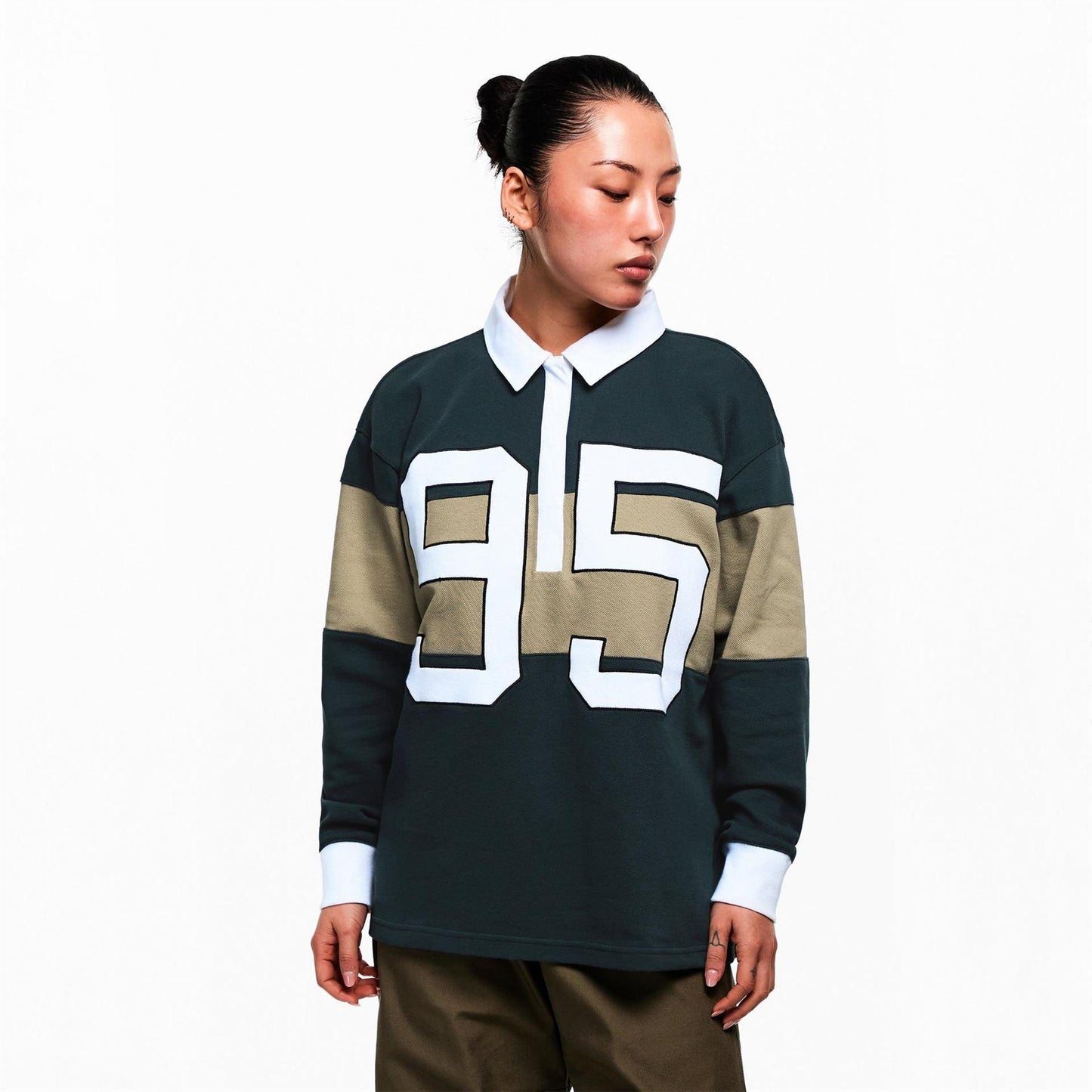 Seaweed - Pack Shot - Nike Womens-Ladies NSW Colour Block Polo Shirt
