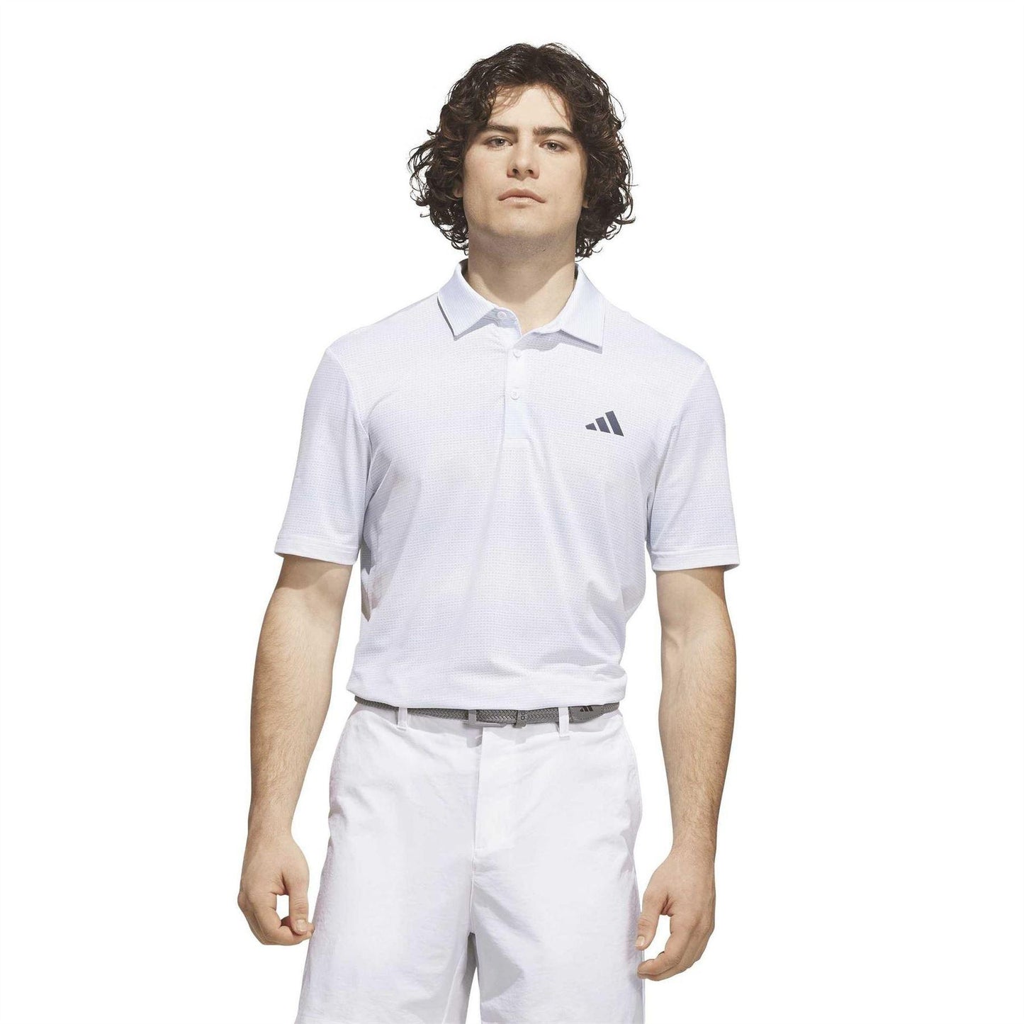 Sky Blue - Pack Shot - Adidas Mens Ultimate 365 Stripe Mesh Polo Shirt