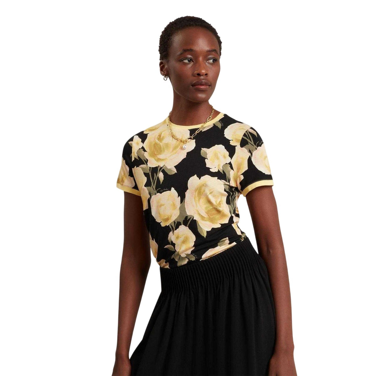 Black - Lifestyle - Ted Baker Womens-Ladies Floral Regular T-Shirt