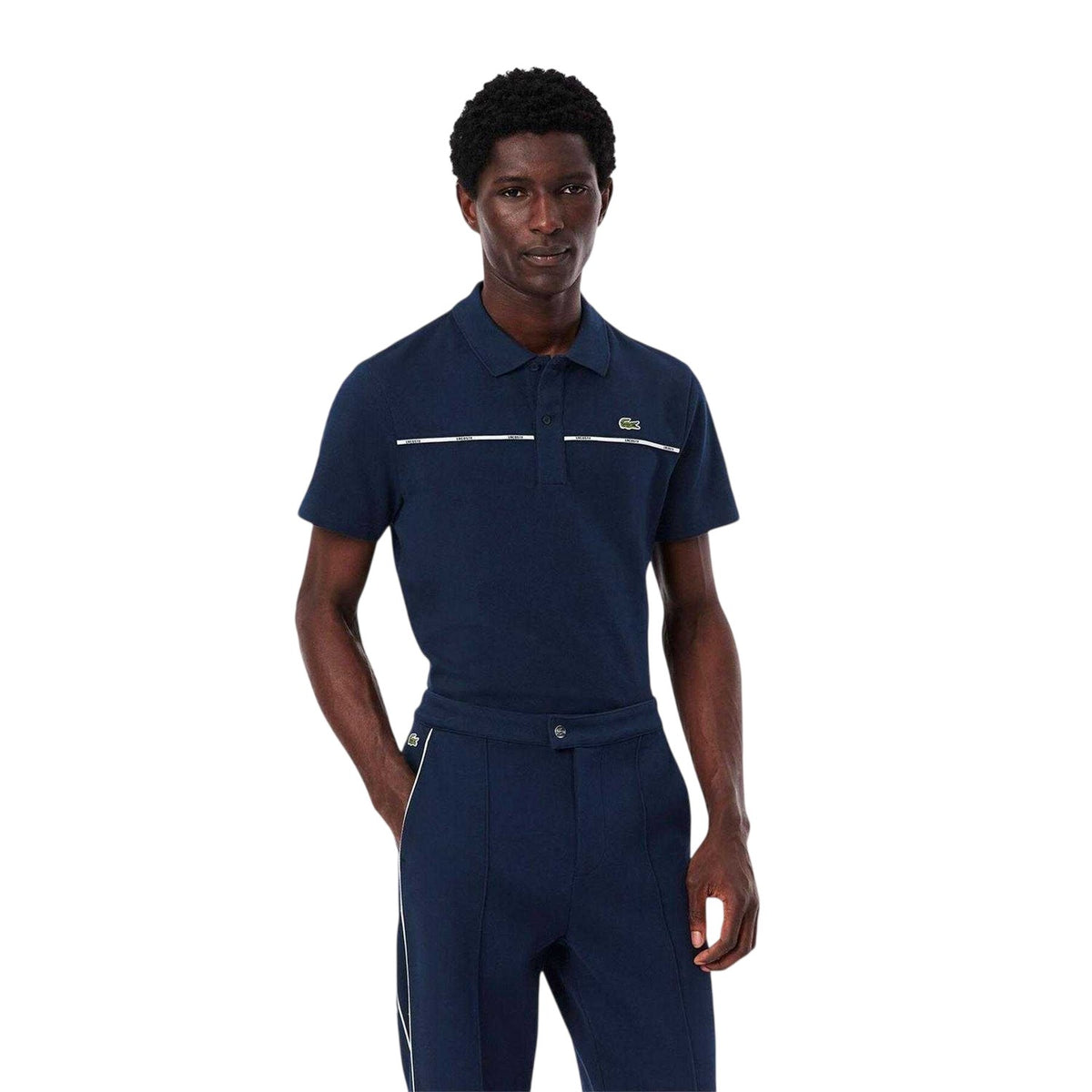 Navy Blue - Pack Shot - Lacoste Mens Logo Collared Polo Shirt