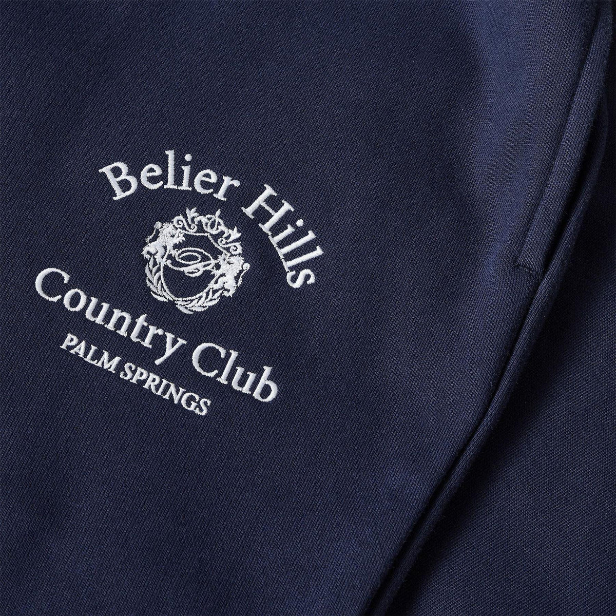 Navy - Side - Belier Mens Country Club Logo Joggers