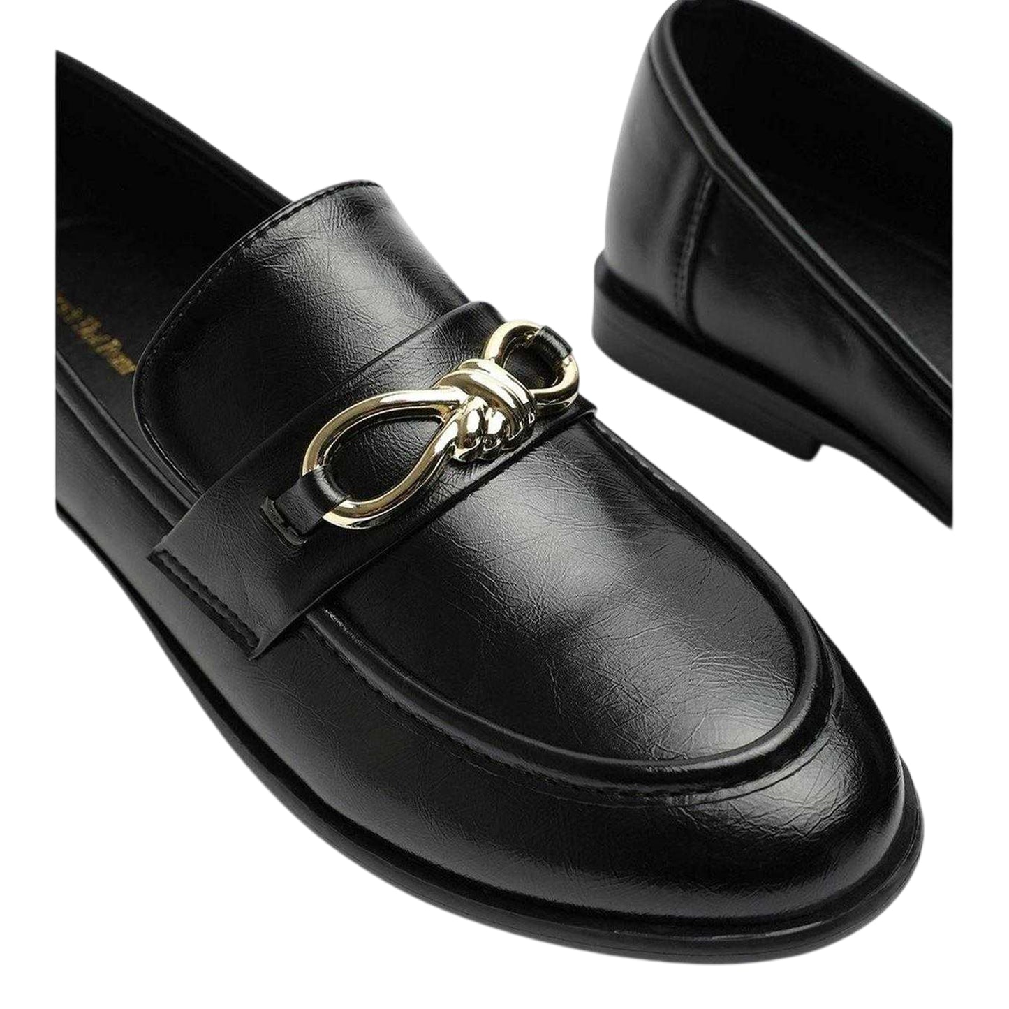 Black - Lifestyle - Where´s That From Womens-Ladies Knot Detail Loafers