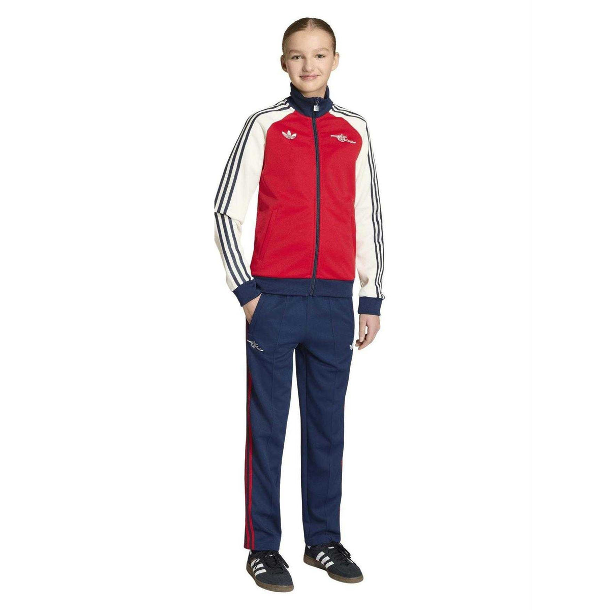 Indigo Blue - Lifestyle - Adidas Childrens-Kids Arsenal FC Stripes Tracksuit Bottoms