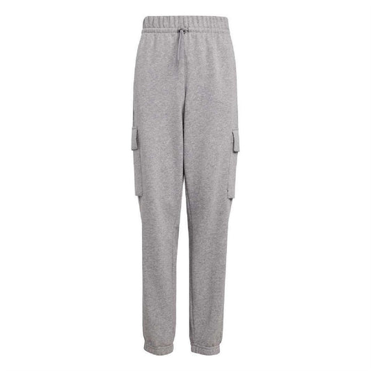 Medium Grey - Front - Adidas Childrens-Kids Essentials Patterned Slim Cargo Trousers
