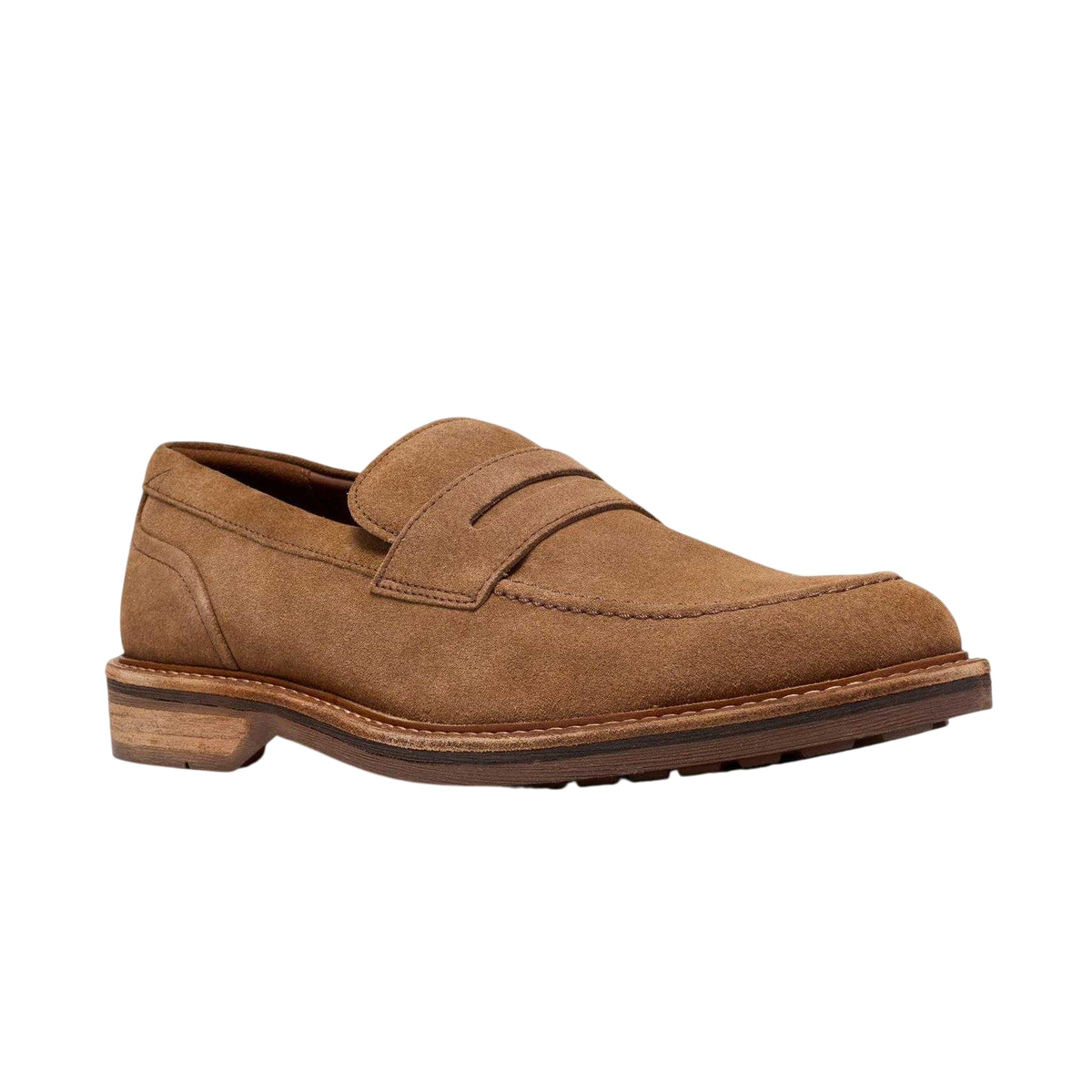Tan - Pack Shot - Clarks Mens Aldwin Suede Loafers