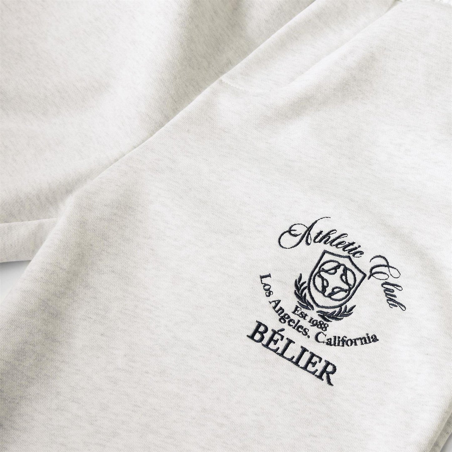 Snow Marl - Side - Belier Unisex Adult Club Logo Athletic Joggers