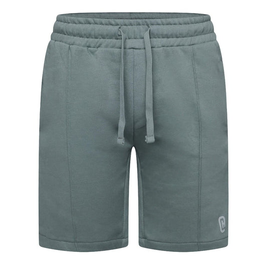 Olive - Front - Crosshatch Mens Bardon Sweat Shorts