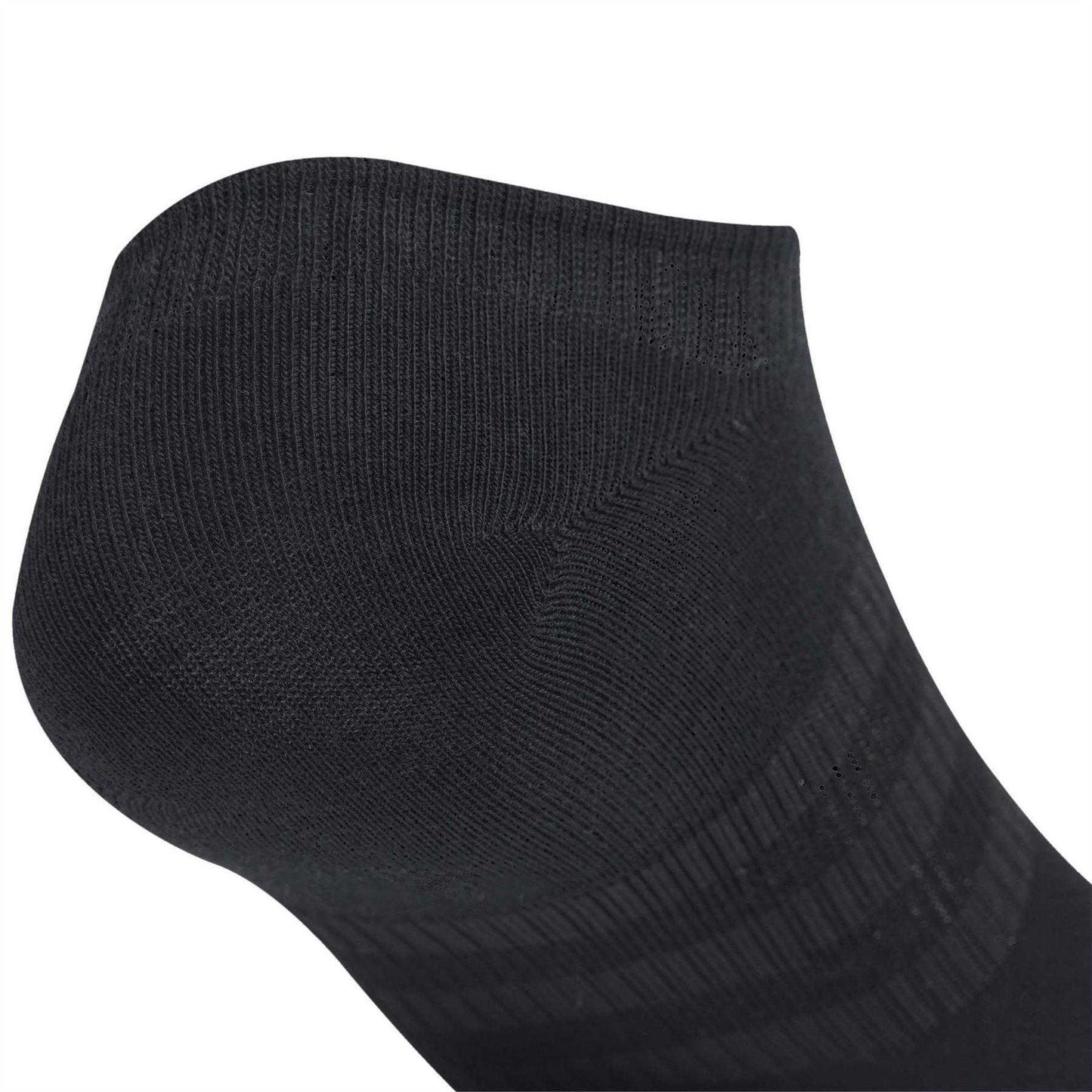 Black - Pack Shot - Adidas Unisex Adult Thin And Light No-Show Socks (Pack of 3)