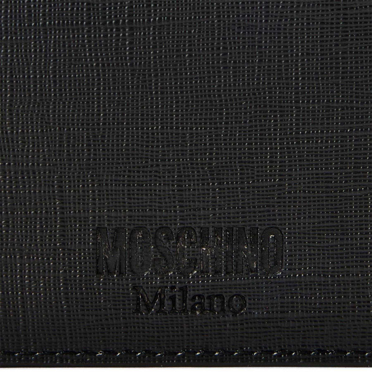 Black - Side - Moschino Mens Logo Pouch