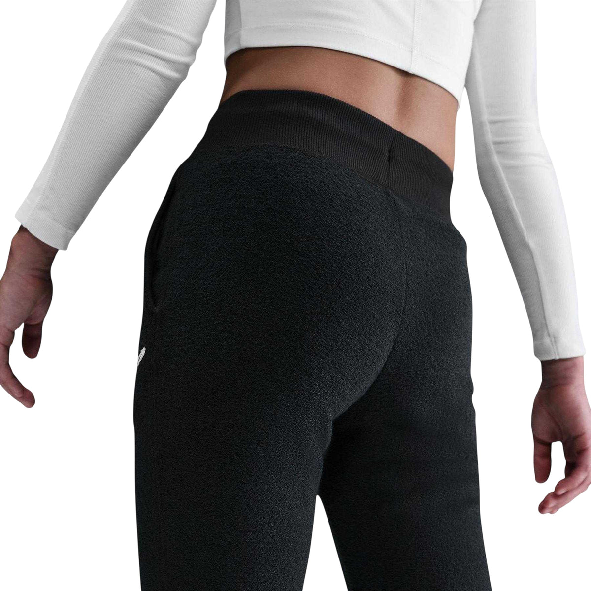 Black-White - Lifestyle - Nike Girls Fleece Flared Sweatpants