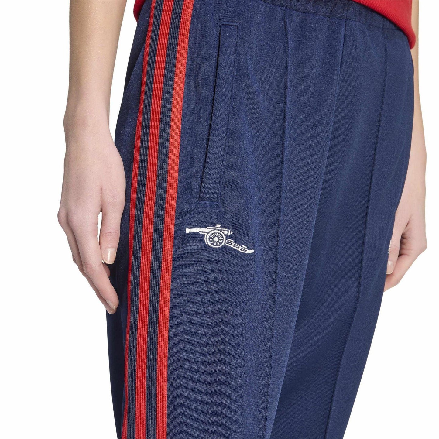 Indigo Blue - Pack Shot - Adidas Womens-Ladies Arsenal FC Relaxed Fit Tracksuit Bottoms