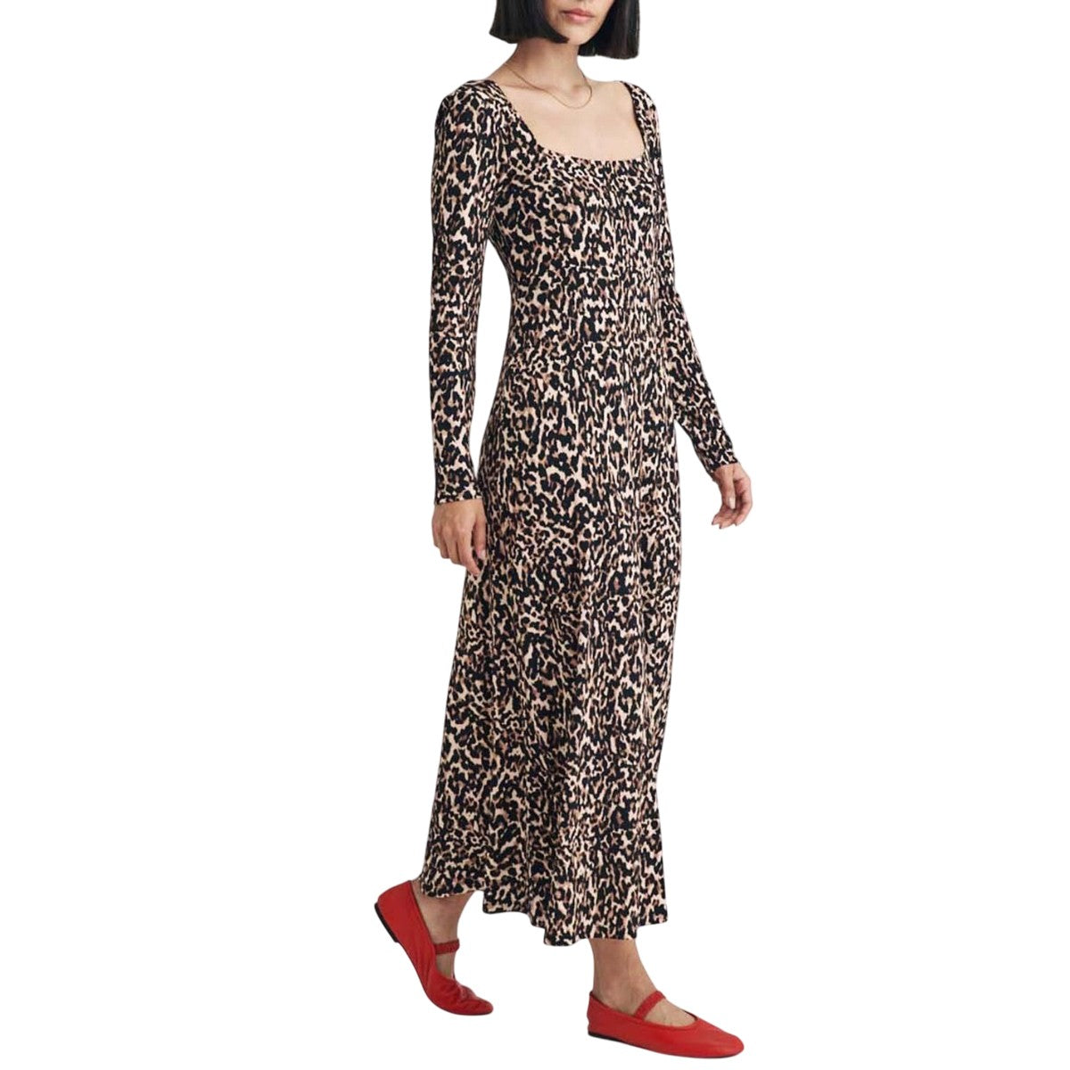 Brown - Lifestyle - Nobody´s Child Womens-Ladies Aidie Leopard Print Midi Dress