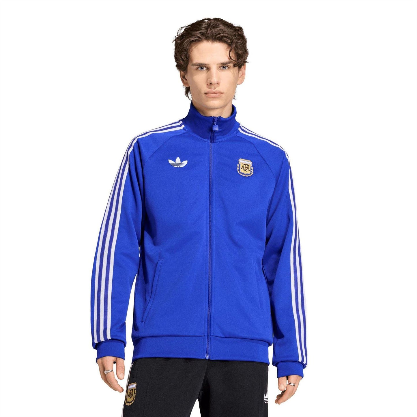 Blue-White - Pack Shot - Adidas Mens World Cup Argentina Track Top