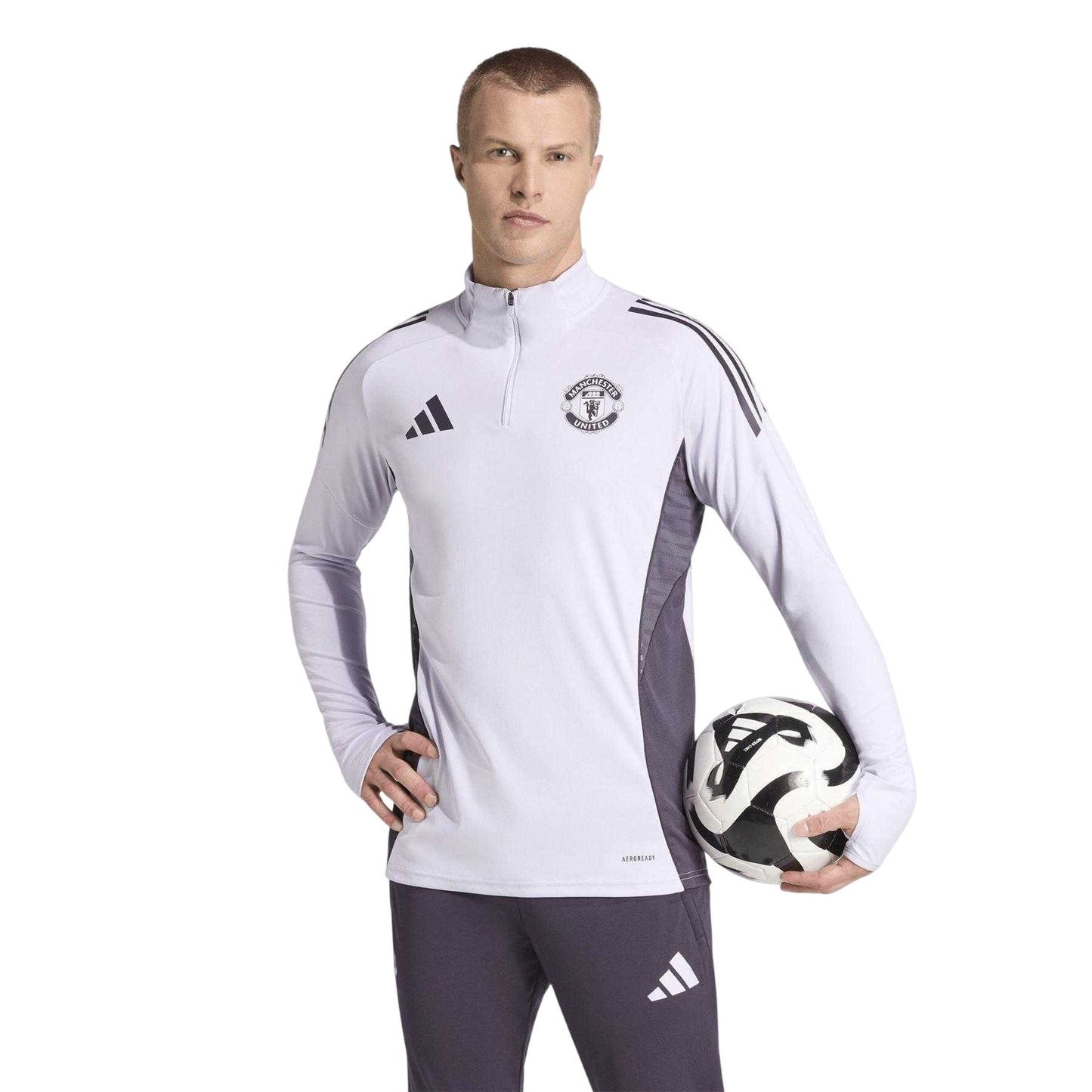 Purple-Black - Pack Shot - Adidas Mens Manchester United FC Track Top