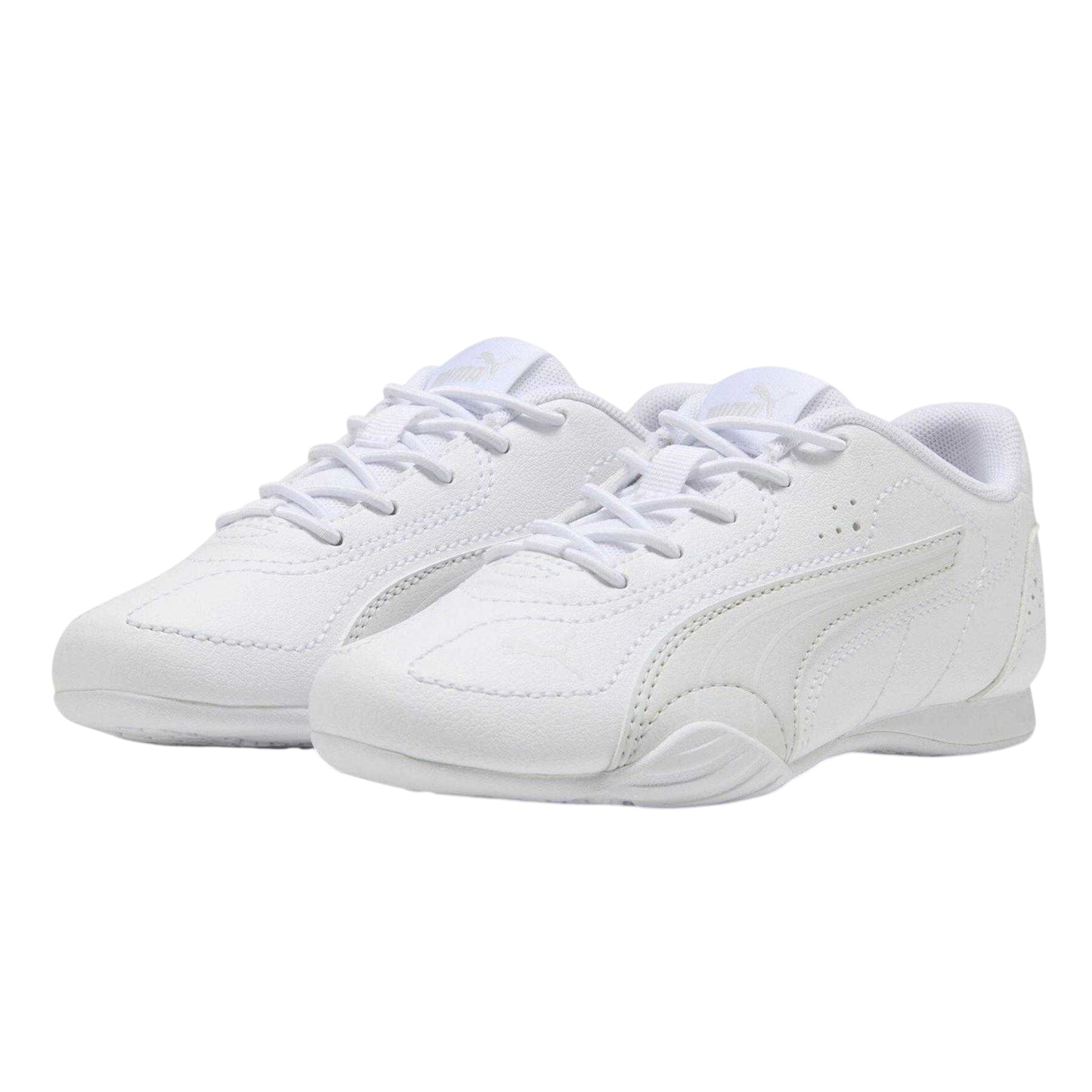 White-Silver - Lifestyle - Puma Childrens-Kids Catch Flat Heel Trainers