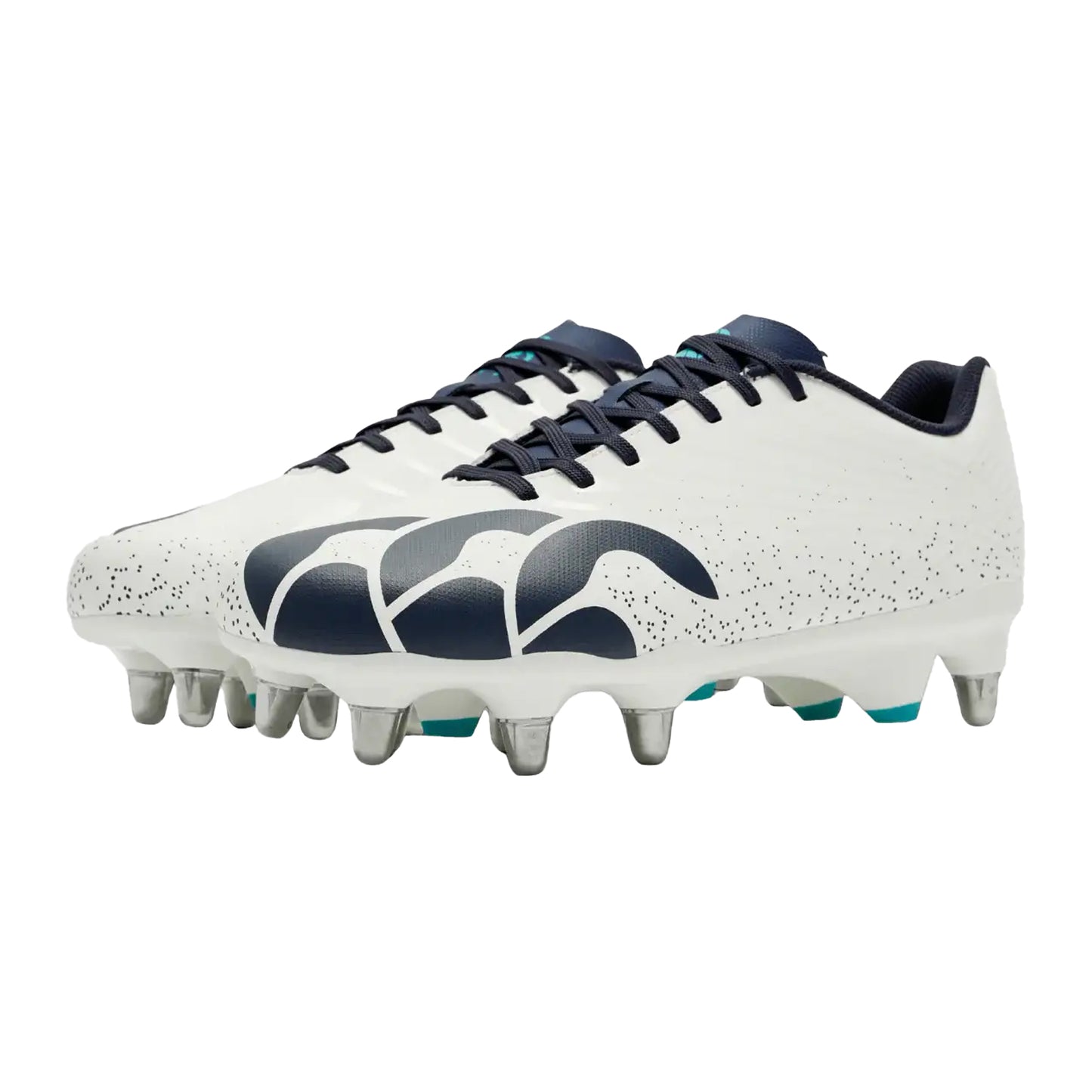 White - Close up - Canterbury Mens Stampede Groundbreak Team Soft Ground Rugby Boots