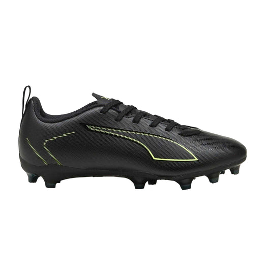 Black-Green - Front - Puma Childrens-Kids Ultra 6 Play Firm Ground Football Boots