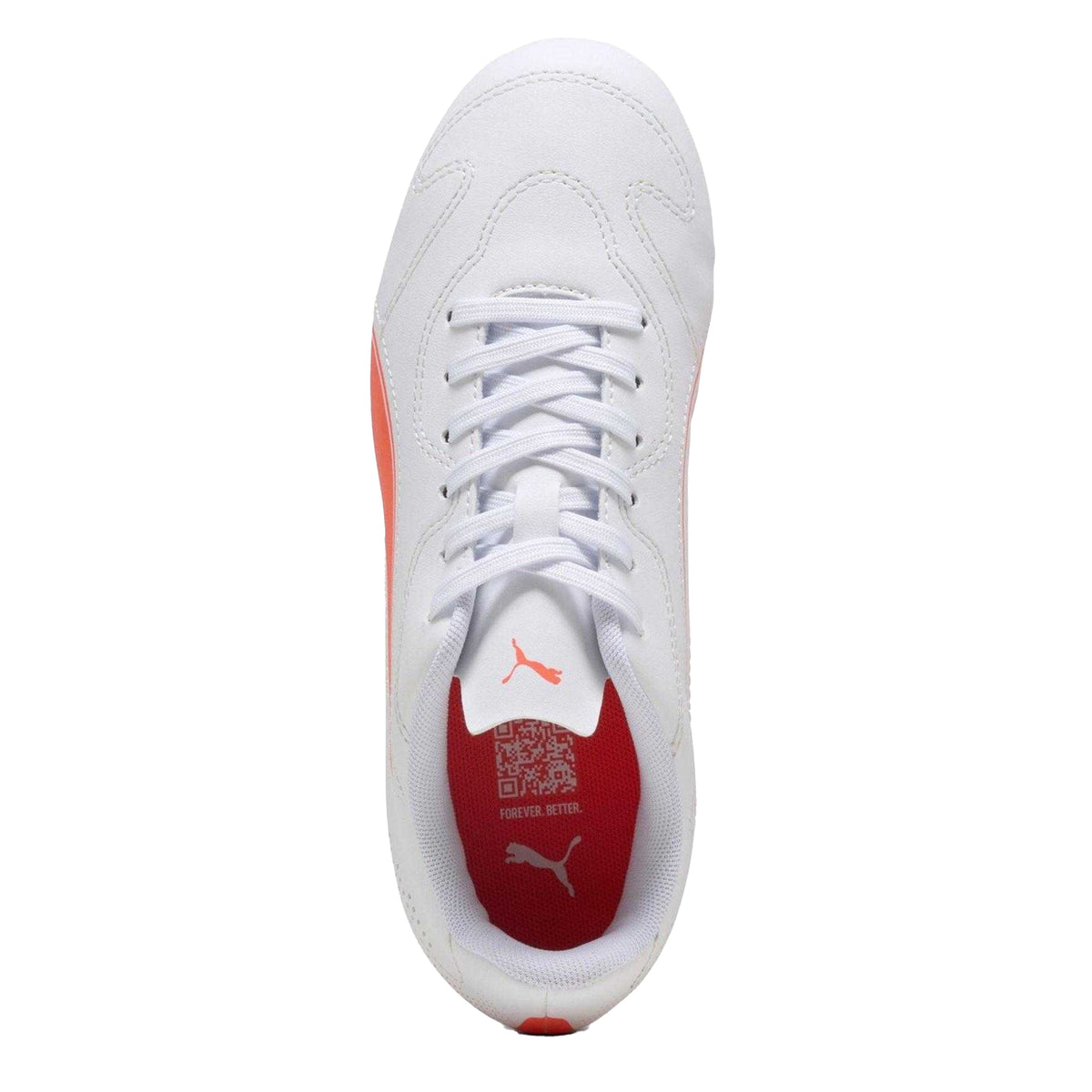 Glowing Red - Close up - Puma Childrens-Kids Vitoria II Firm Ground Football Boots