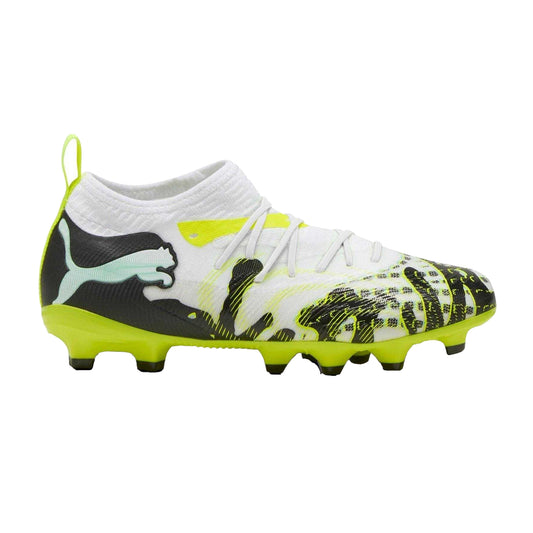 Mint-White - Front - Puma Childrens-Kids Future 8 Match Artificial Ground Football Boots