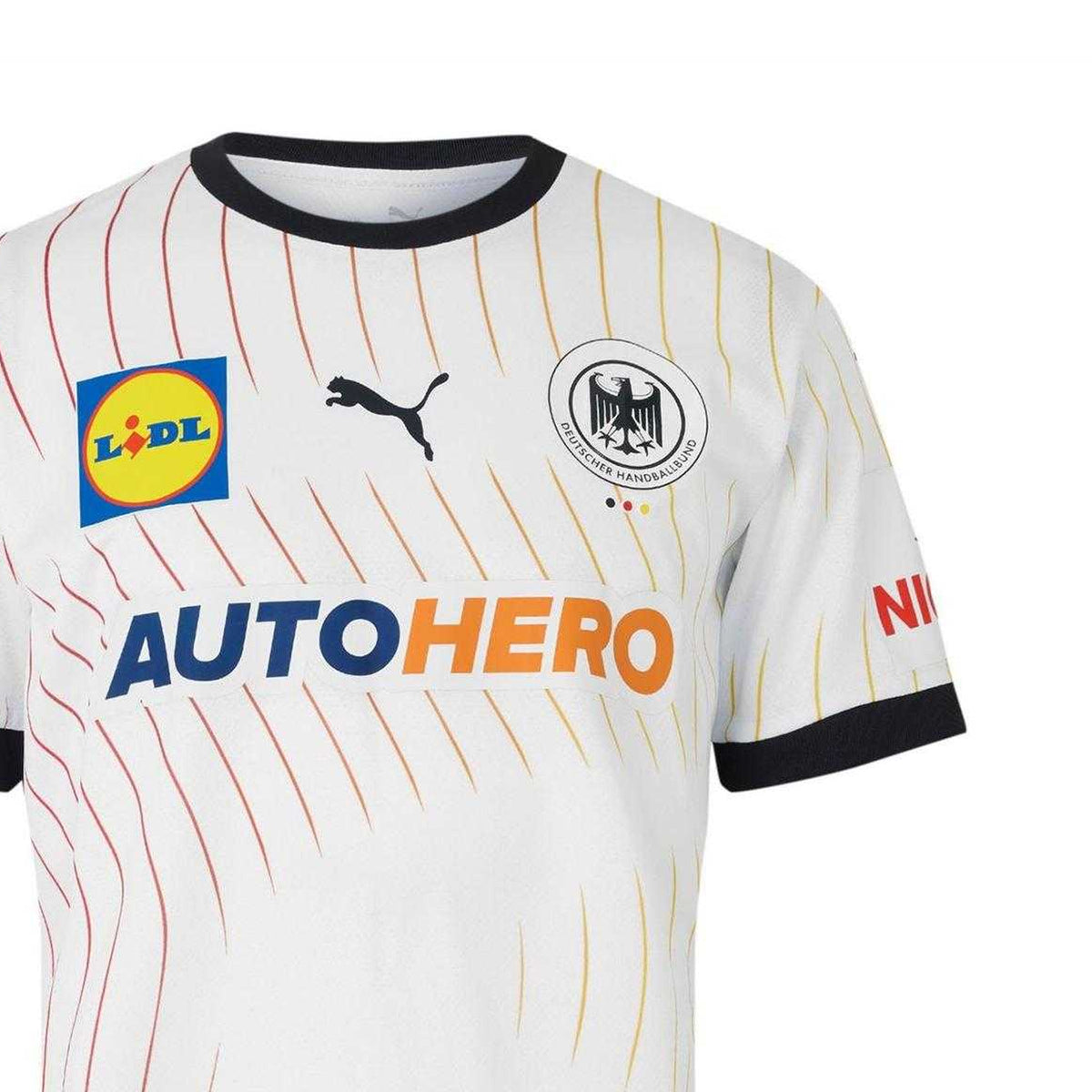 White-Black - Side - Puma Unisex Adult Germany Handball Home Jersey