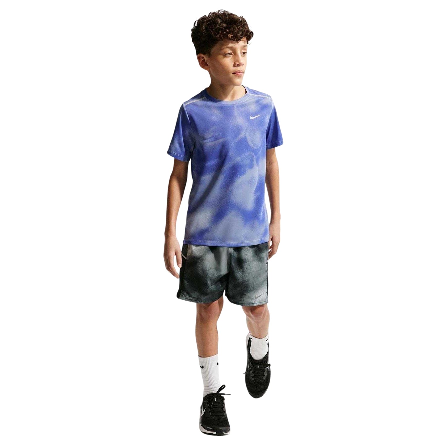 Black - Side - Nike Childrens-Kids Youth Dri-FIT Shorts