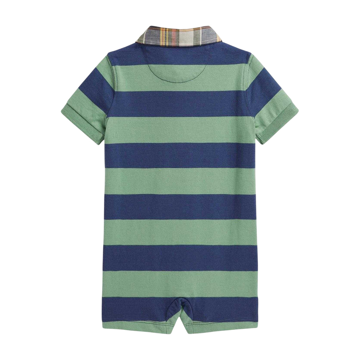 Mint-Royal Blue - Back - Ralph Lauren Baby Shortall Short-Sleeved Romper