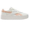 White-Pink - Lifestyle - Reebok Womens-Ladies Court Advance Surge Leather Trainers