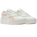 White-Pink - Front - Reebok Womens-Ladies Court Advance Surge Leather Trainers