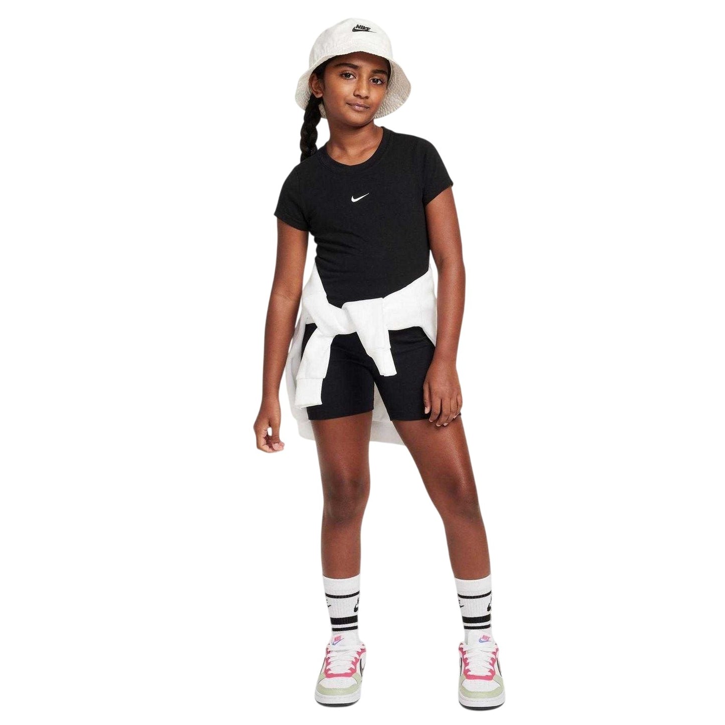 Black - Pack Shot - Nike Girls Cropped T-Shirt