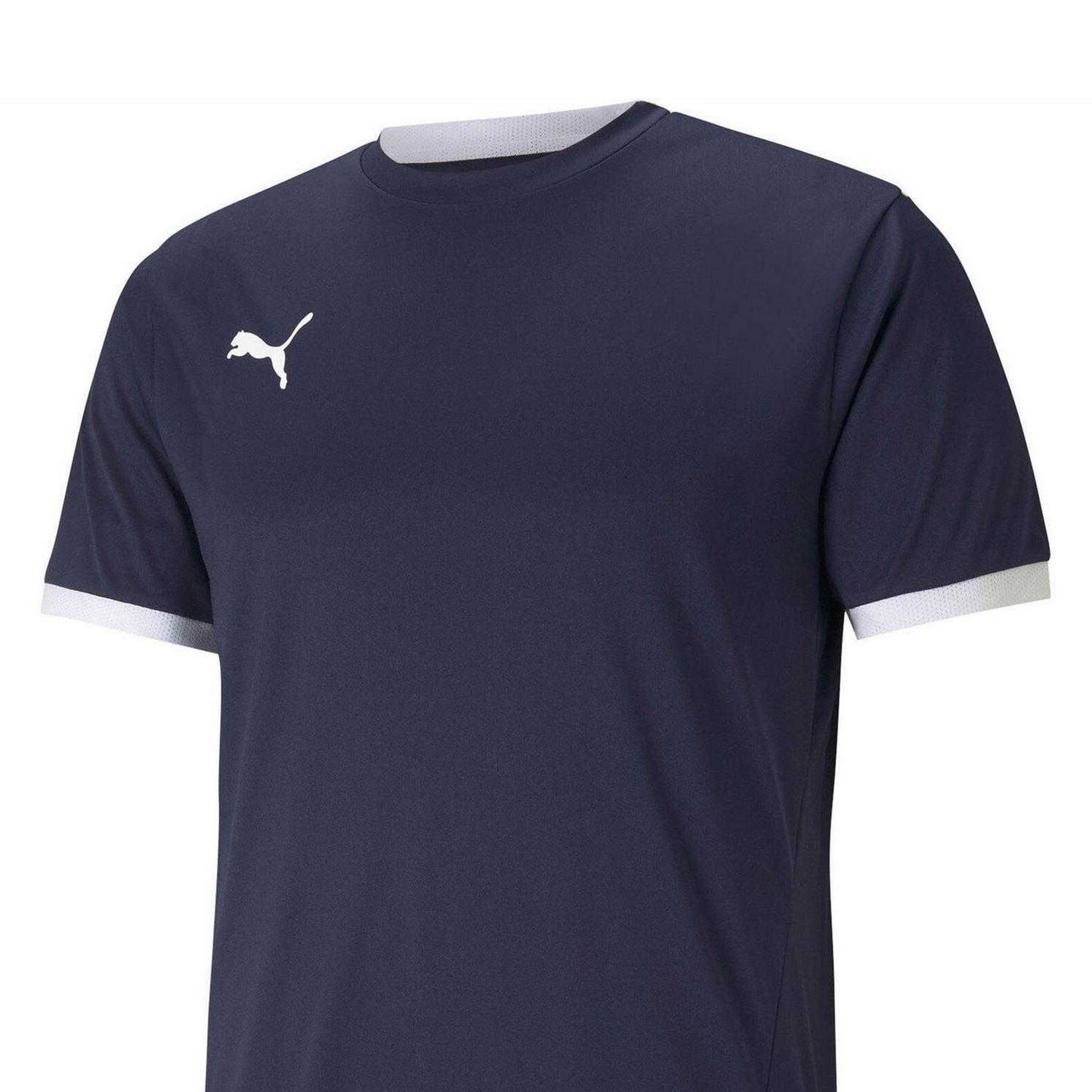 Peacoat Blue-White - Side - Puma Mens TeamLIGA Football Jersey