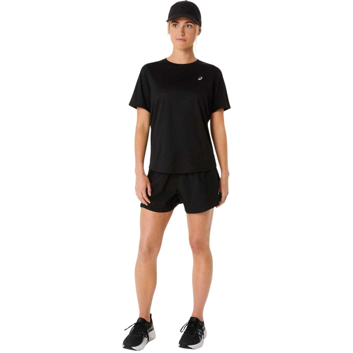 Black - Pack Shot - Asics Womens-Ladies Short-Sleeved Running T-Shirt