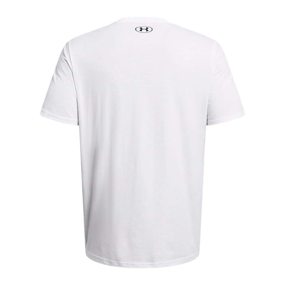 White - Back - Under Armour Mens Wordmark Colour Block T-Shirt
