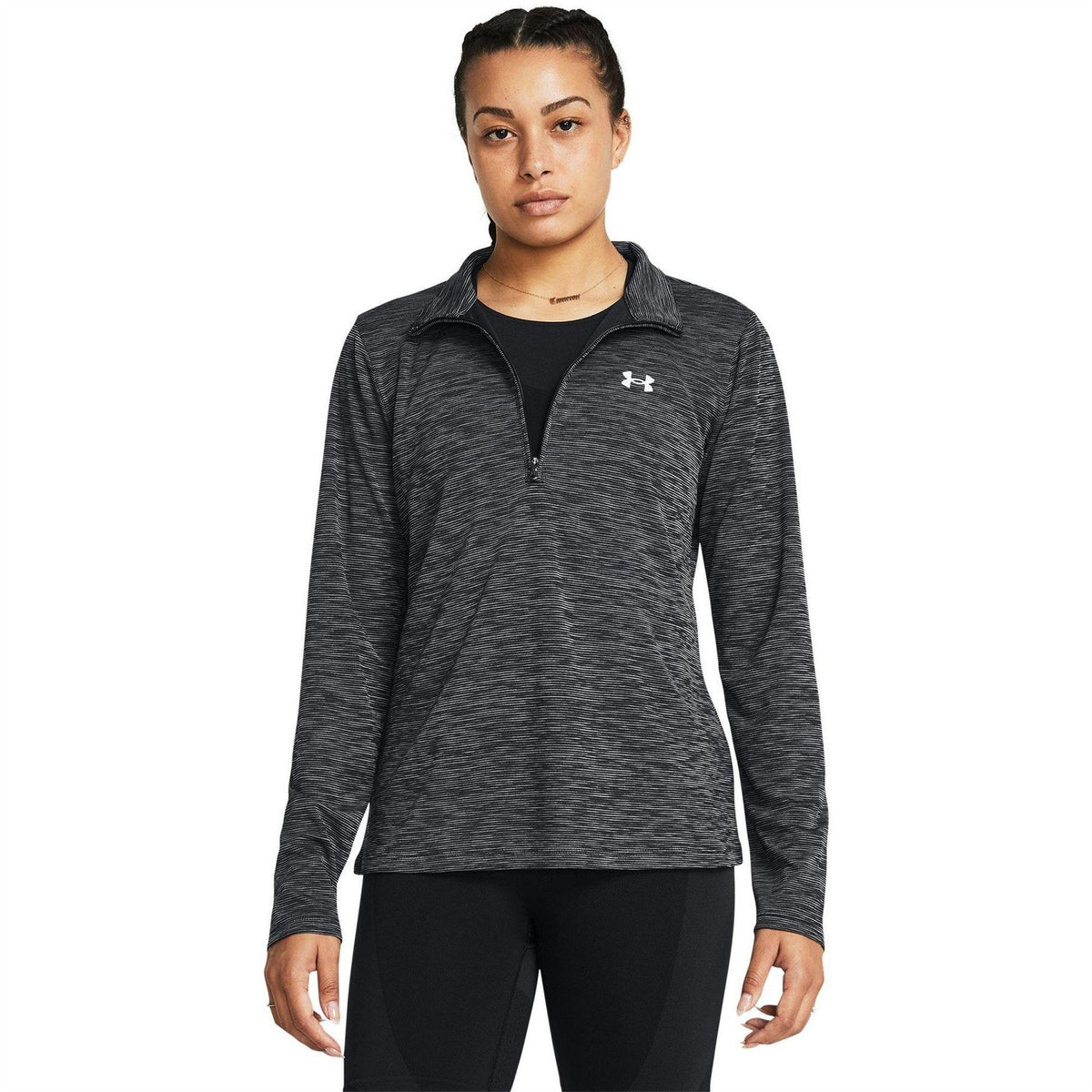 Black - Pack Shot - Under Armour Womens-Ladies Tech Top