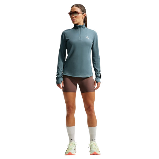 Slate-White - Front - Nike Womens-Ladies ACG Long-Sleeved Base Layer Top