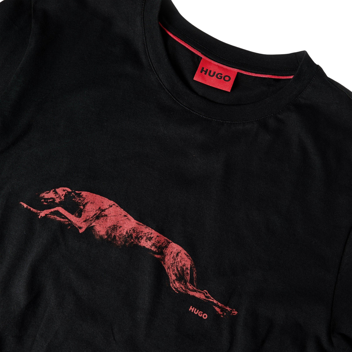Black - Side - Hugo Mens Didug Regular T-Shirt