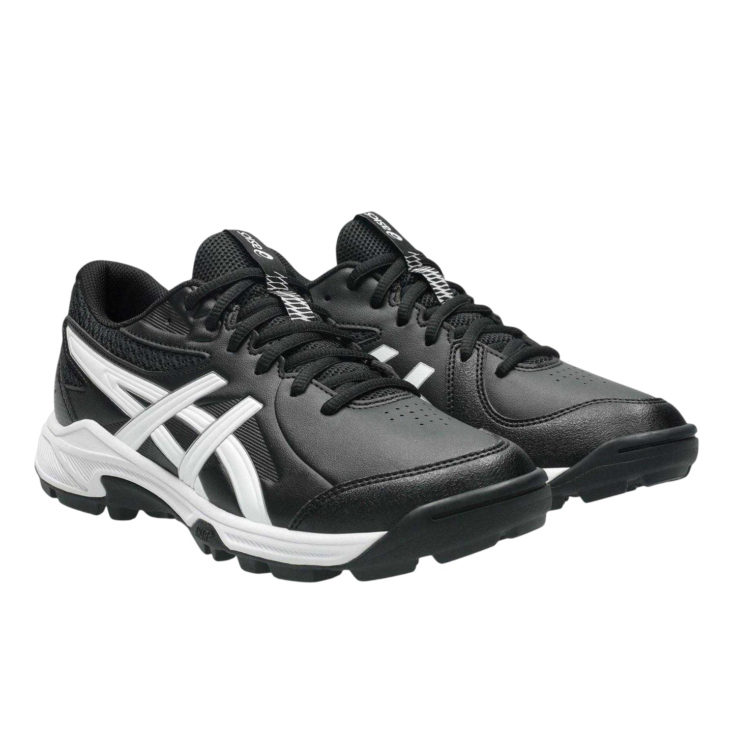 Black - Pack Shot - Asics Childrens-Kids Gel Peake 3 Hockey Shoes