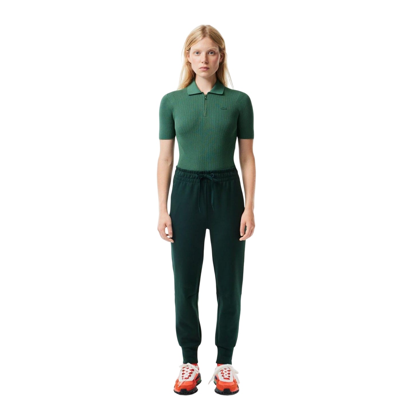 Green - Lifestyle - Lacoste Womens-Ladies Cotton Jogging Bottoms
