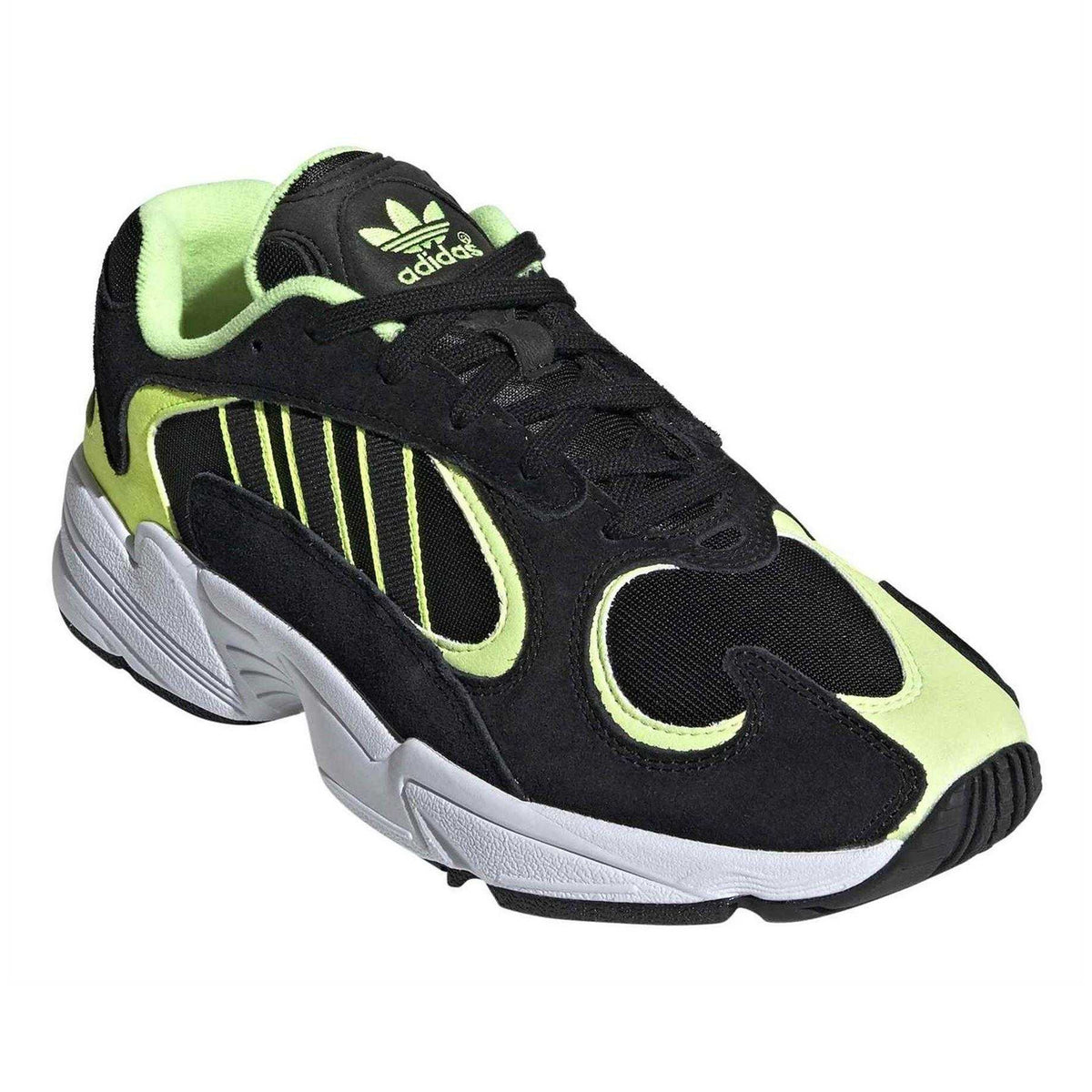 Core Black - Pack Shot - Adidas Mens Yung-1 Leather Trainers
