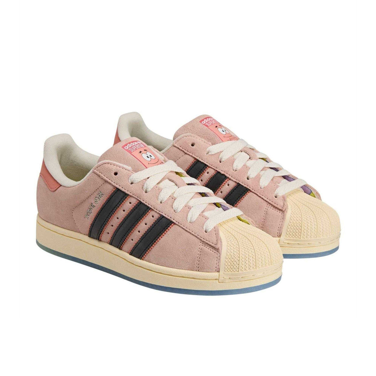 Black-Clay - Pack Shot - Adidas Mens Patrick Star Leather Trainers