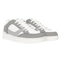 Grey-White - Front - Crosshatch Mens Crepstar Trainers