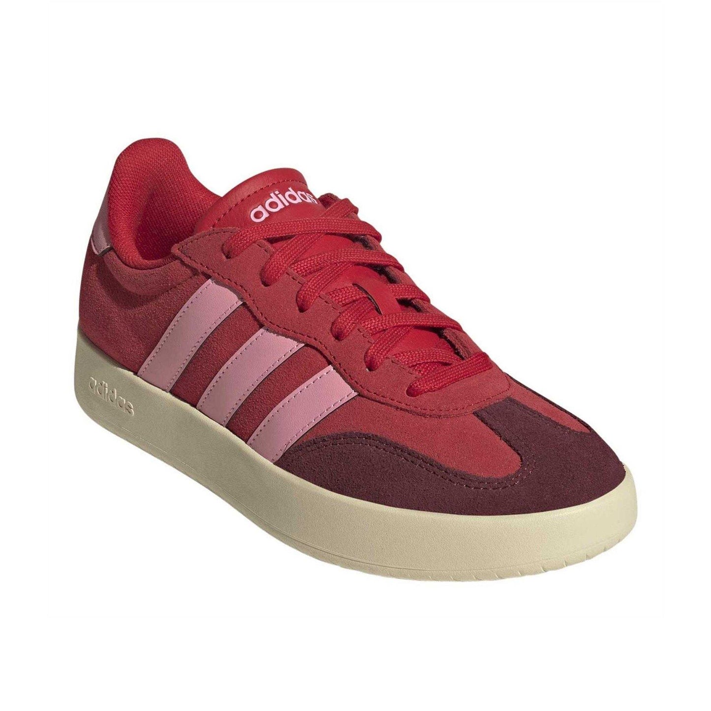 Better Scarlet - Pack Shot - Adidas Womens-Ladies Barreda Suede Platform Court Trainers