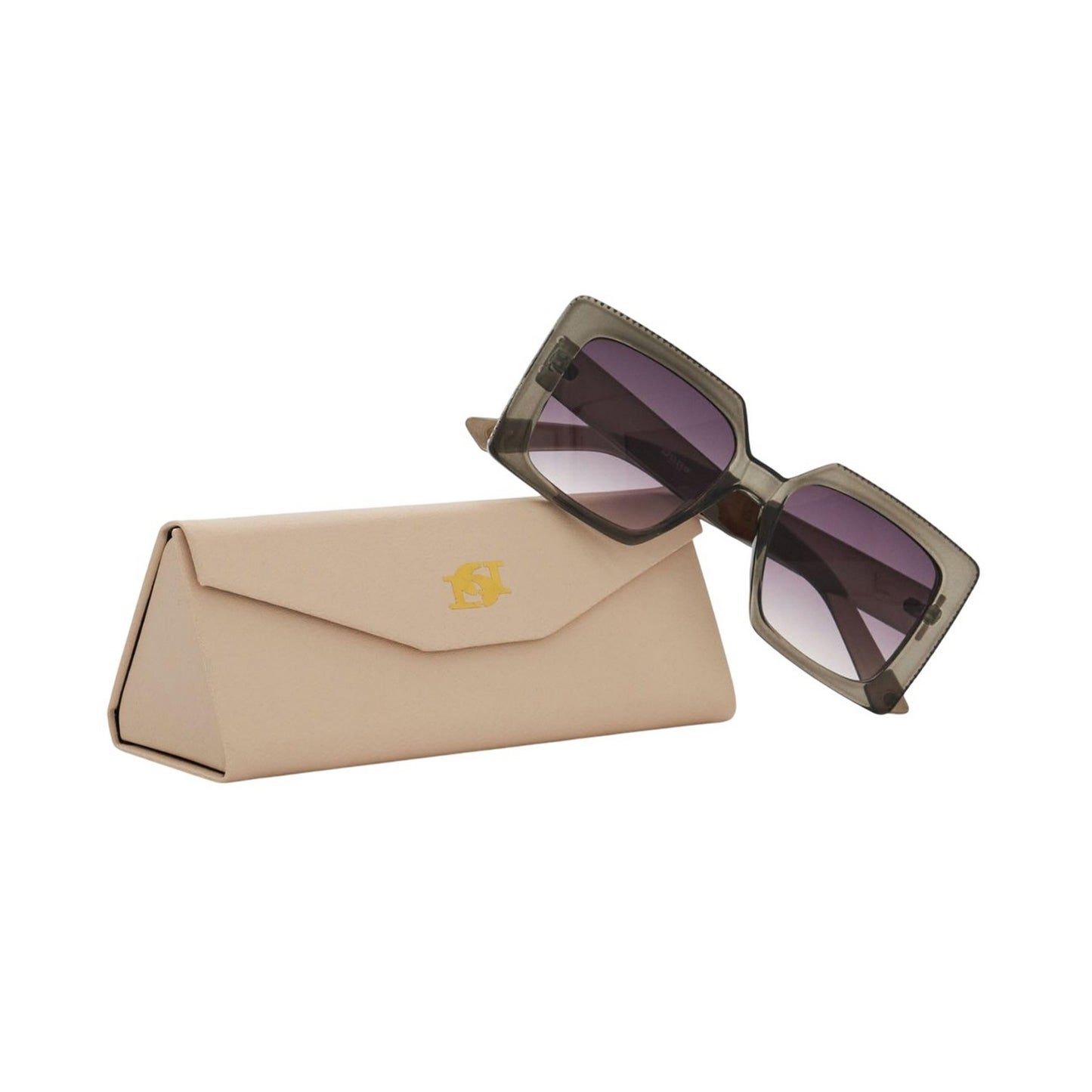 Grey - Lifestyle - Dune London Glitzy Diamante Sunglasses