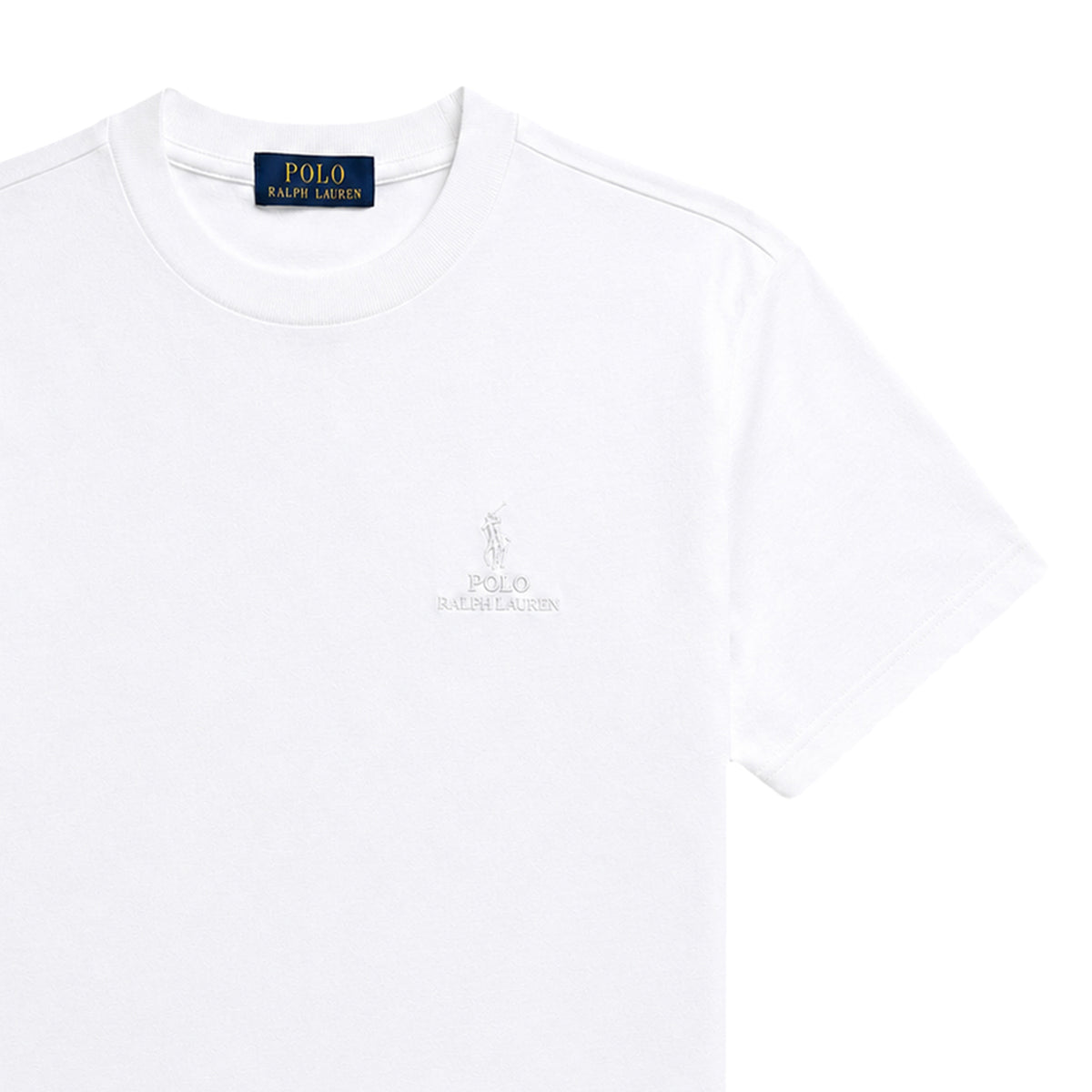 White - Side - Ralph Lauren Childrens-Kids Embroidered Logo Logo T-Shirt