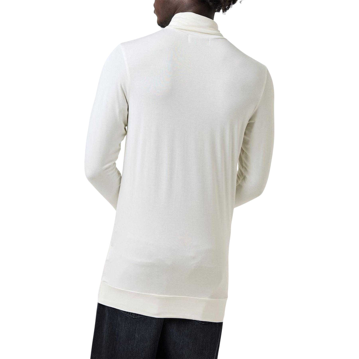 White - Pack Shot - Ambush Mens Turtle Neck Long-Sleeved T-Shirt