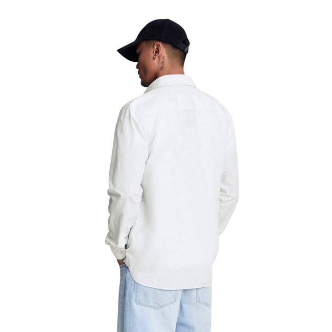 White - Back - Lyle & Scott Mens Logo Poplin Shirt