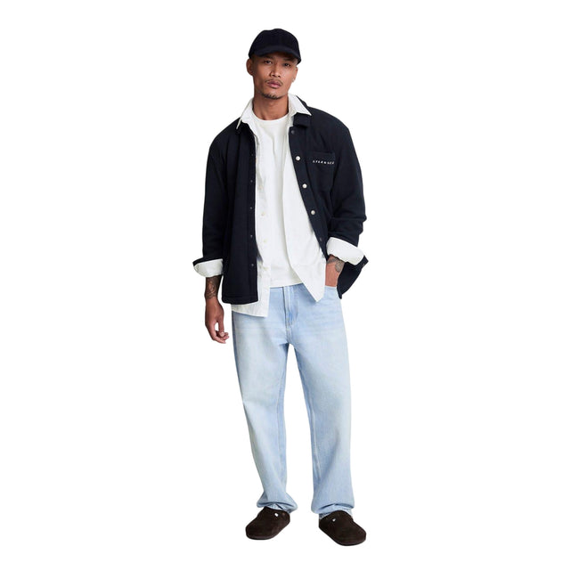 White - Pack Shot - Lyle & Scott Mens Logo Poplin Shirt